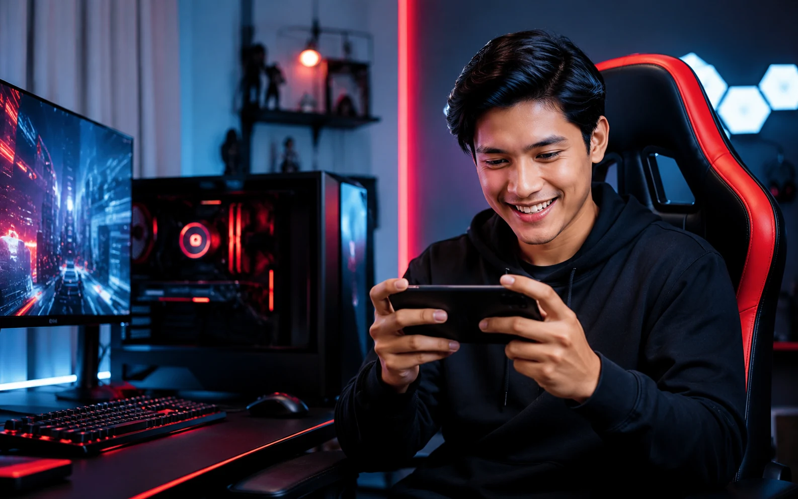 Pengguna gaming menikmati sambungan internet pantas