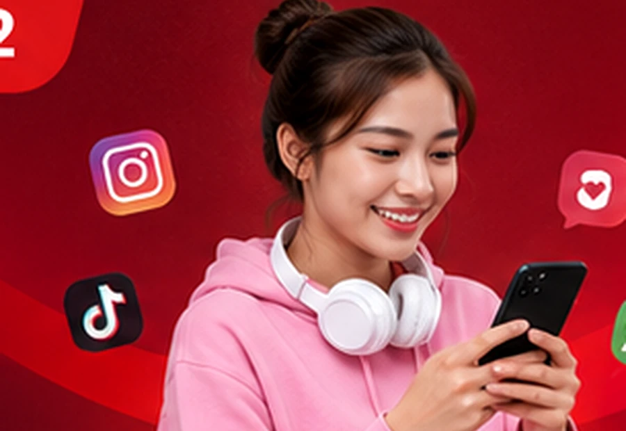 Pengguna muda menggunakan telefon untuk pelan Epik+28